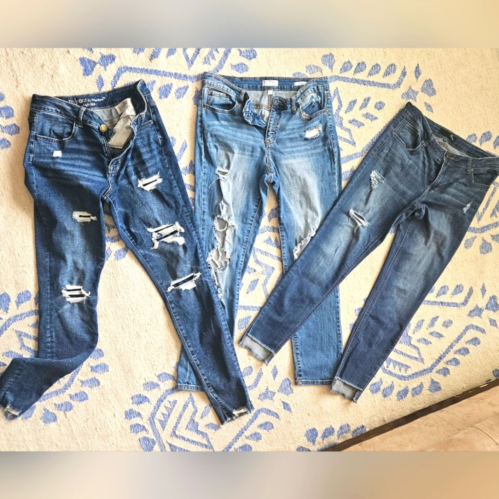 3 Pairs Jeans, W Size 6